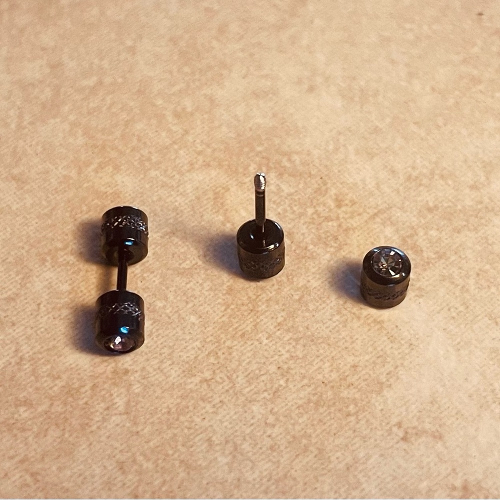 Black Stud Earrings